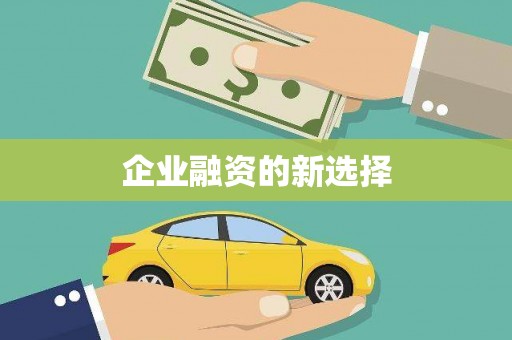 麻涌企业融资的新选择