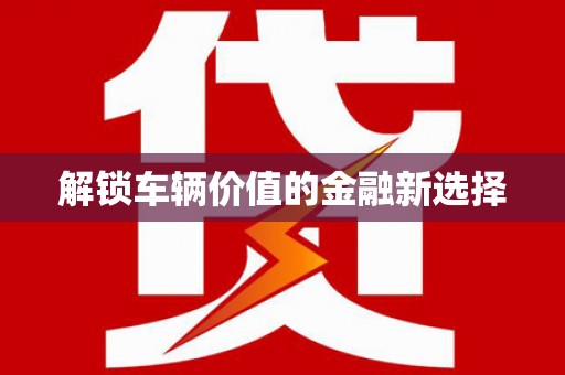 麻涌解锁车辆价值的金融新选择