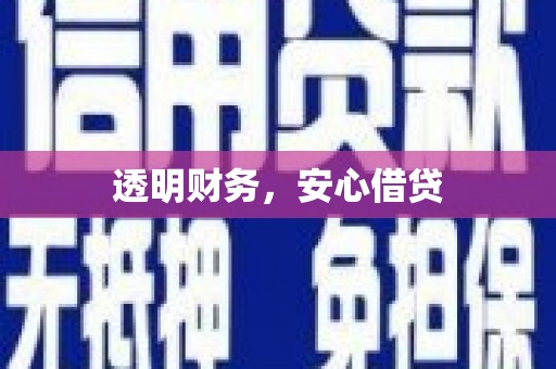 麻涌透明财务，安心借贷